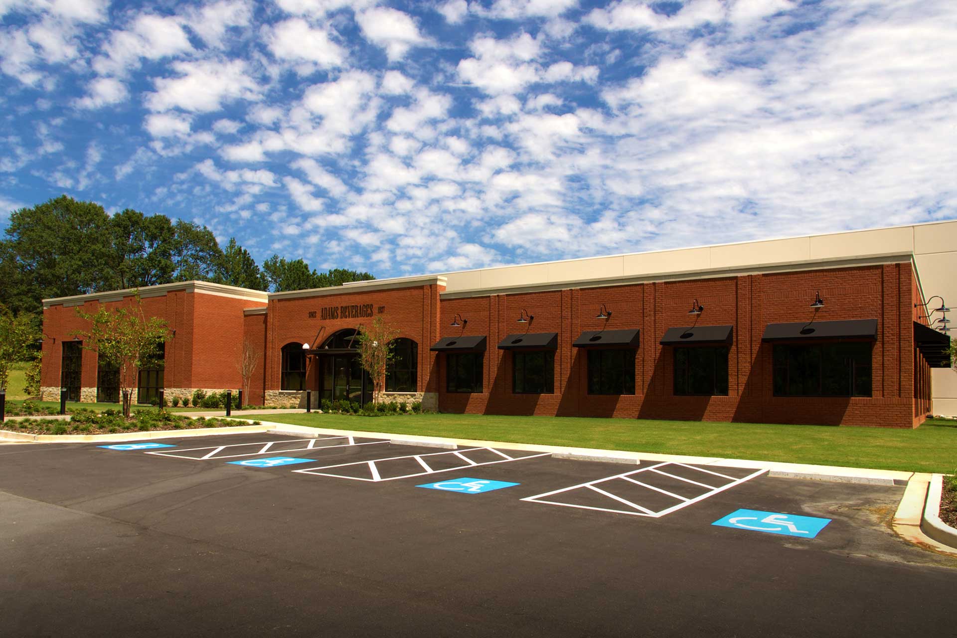 Exterior of Adams Beverages distribution facility