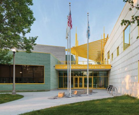 Entrance to the Arts & Recreation Center at Ellis Park