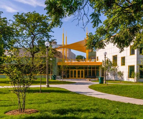 Exterior of the Arts & Recreation Center at Ellis Park