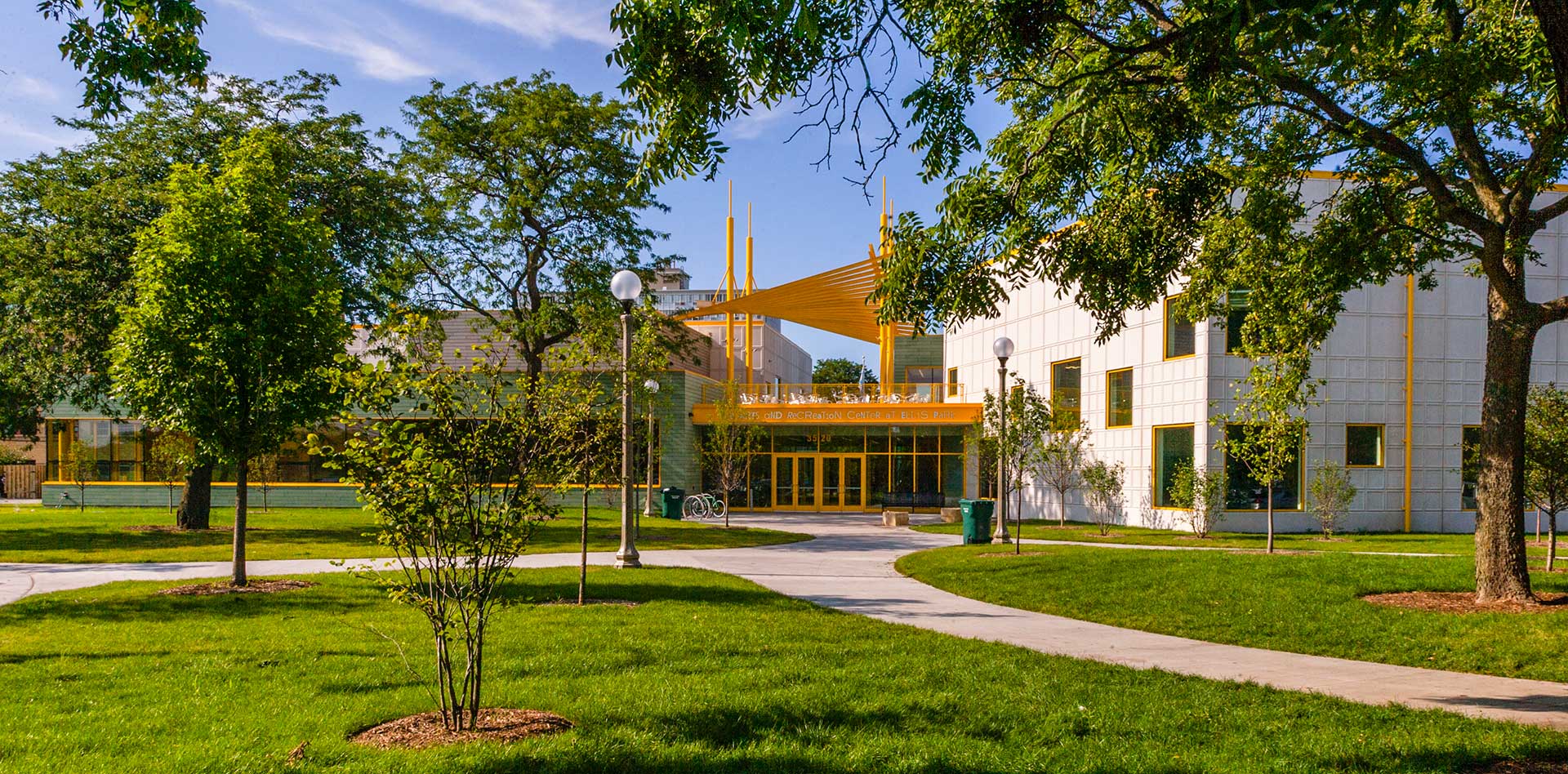 Exterior of the Arts & Recreation Center at Ellis Park