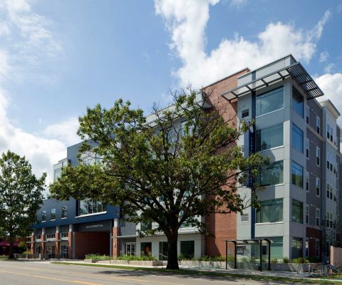 Exterior of Campus Circle student apartments