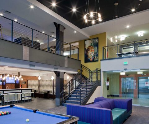 Common area at Campus Circle student apartments