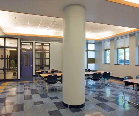 Community room at Grove Apartments